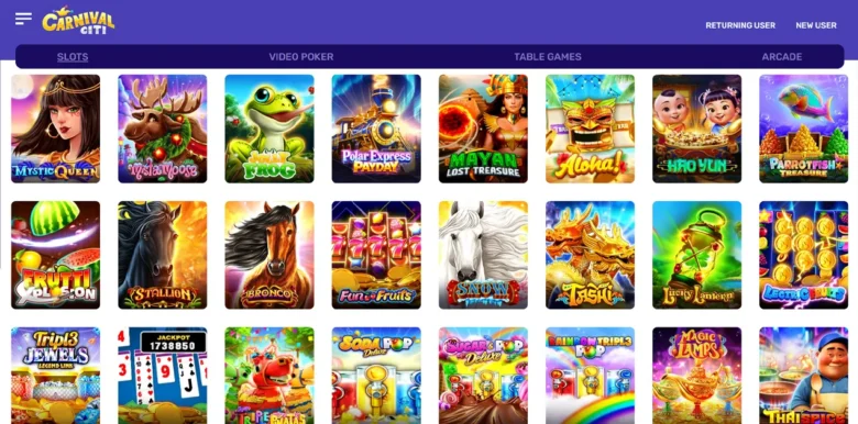 Carnival Citi Casino slots page