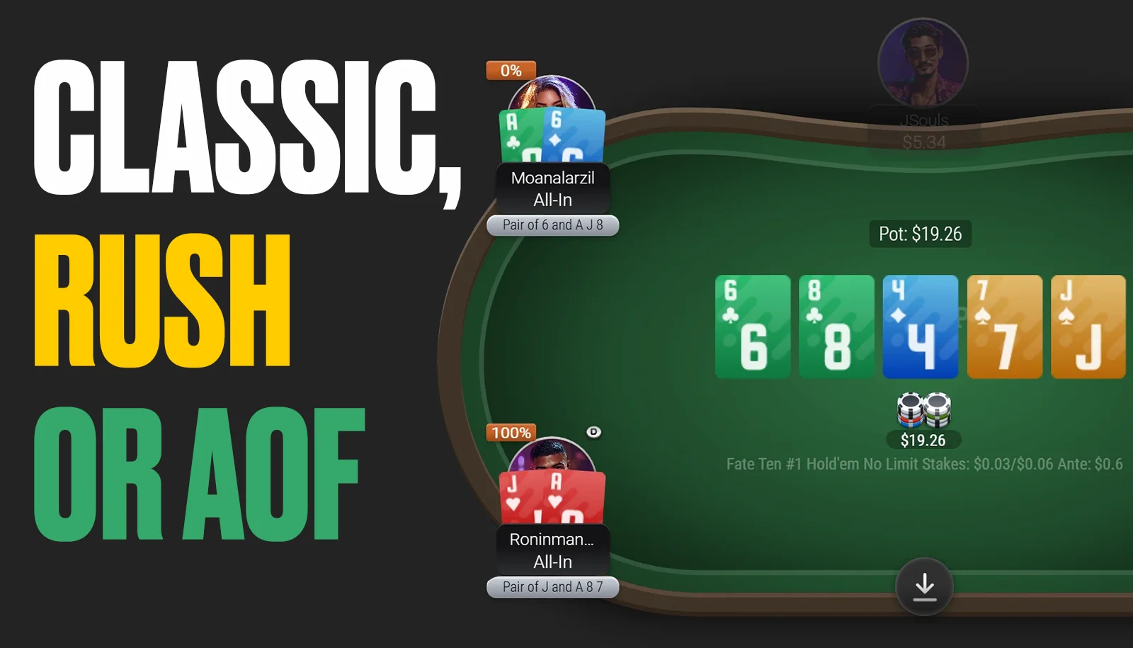 Classic, Rush, or AOF: Where to Start Your Poker Career