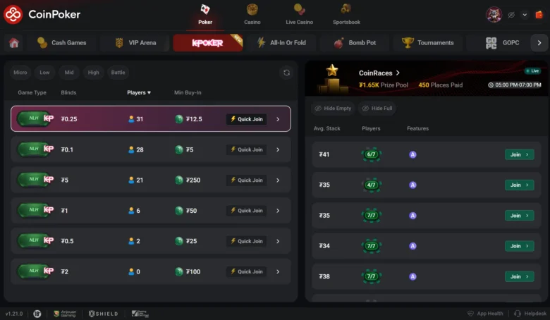 K-Poker Lobby