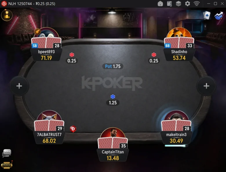 K-Poker Tables on CoinPoker
