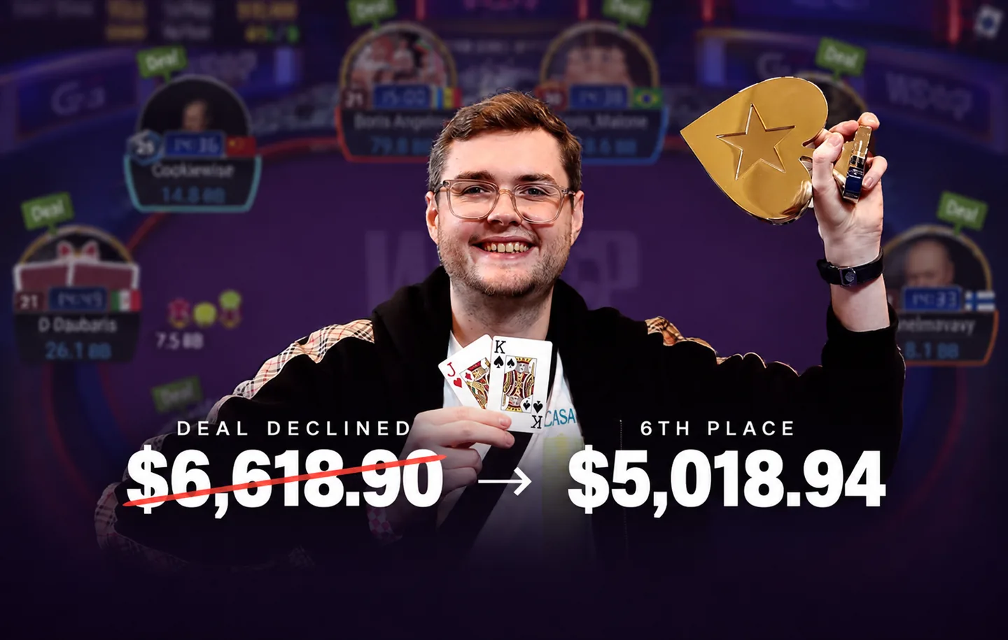 Jamie Dwan Meets Karma at the WSOP Online Final Table
