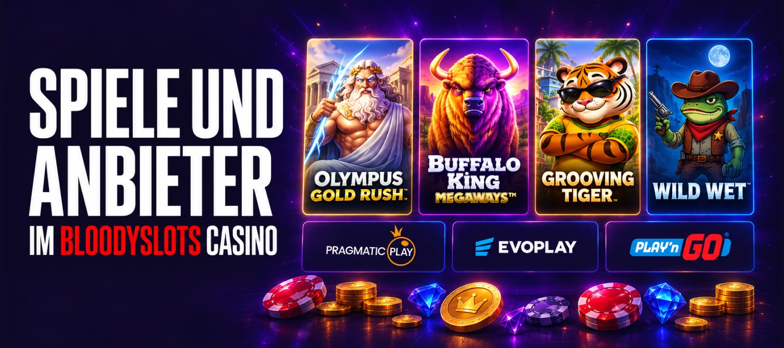 Arten von Spielen bei Bloodyslots Casino