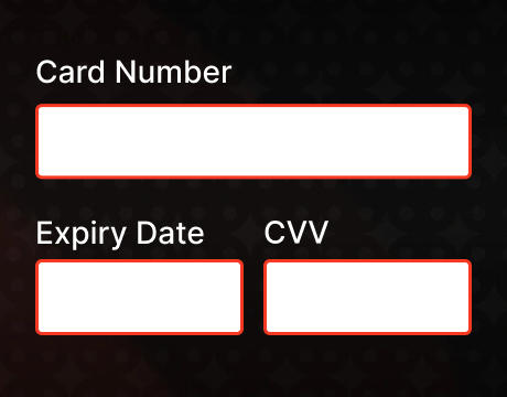 Choose a saved card