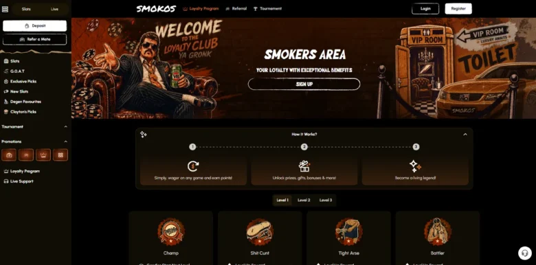 Smokos Casino loyalty program