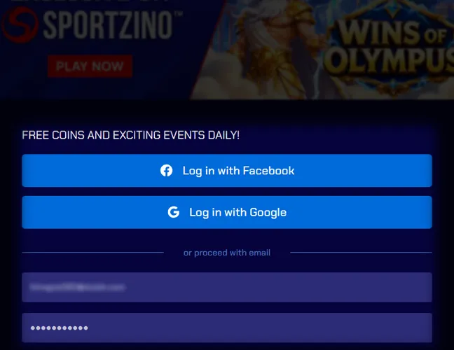 Create or access your account.