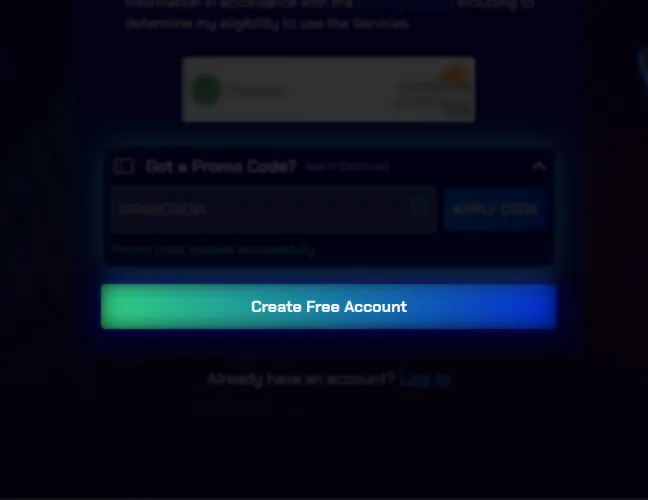 Create your account.