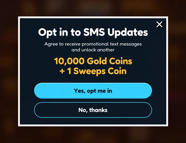 Opt in to SMS updates