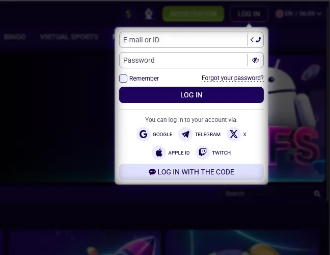 Register or log in