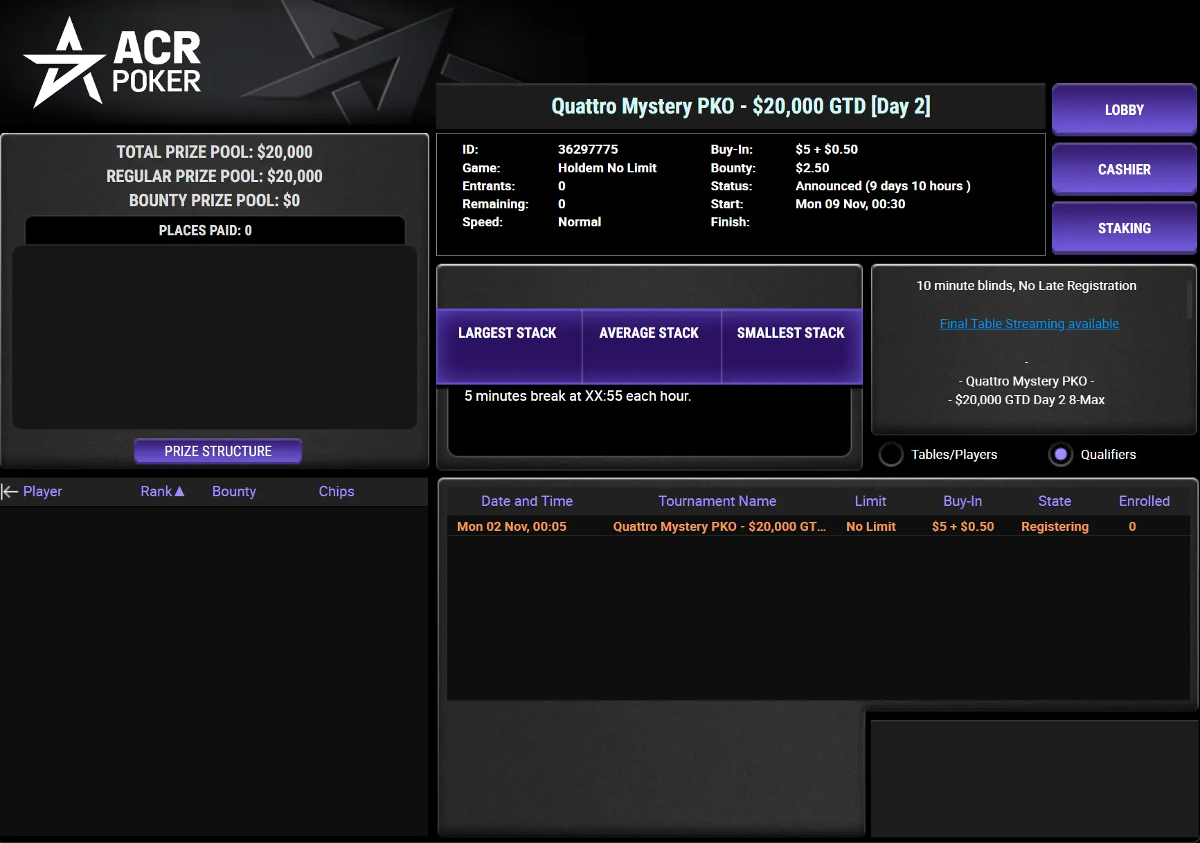 $5.50 Quattro Mystery PKO