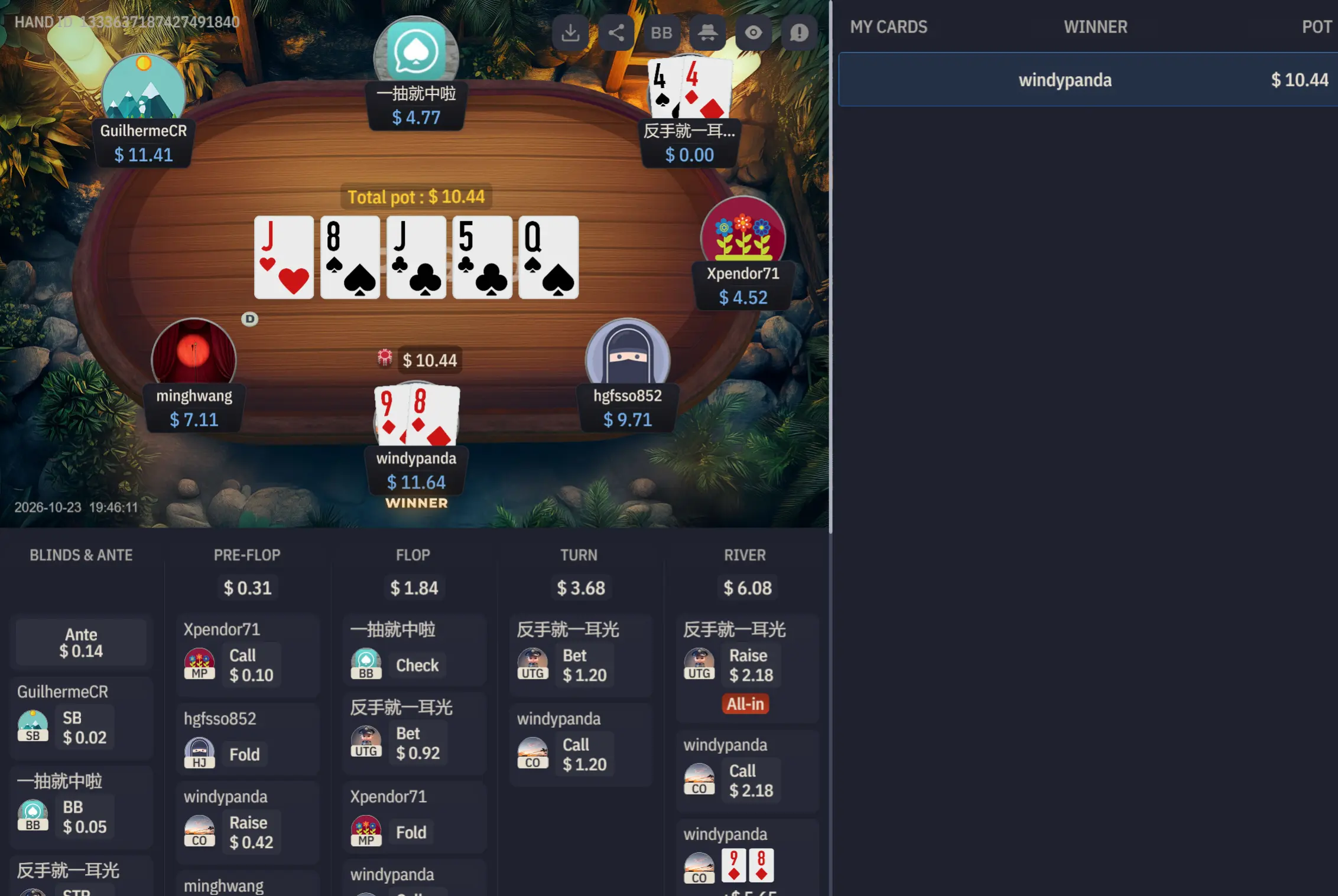 WPT Global Hand History