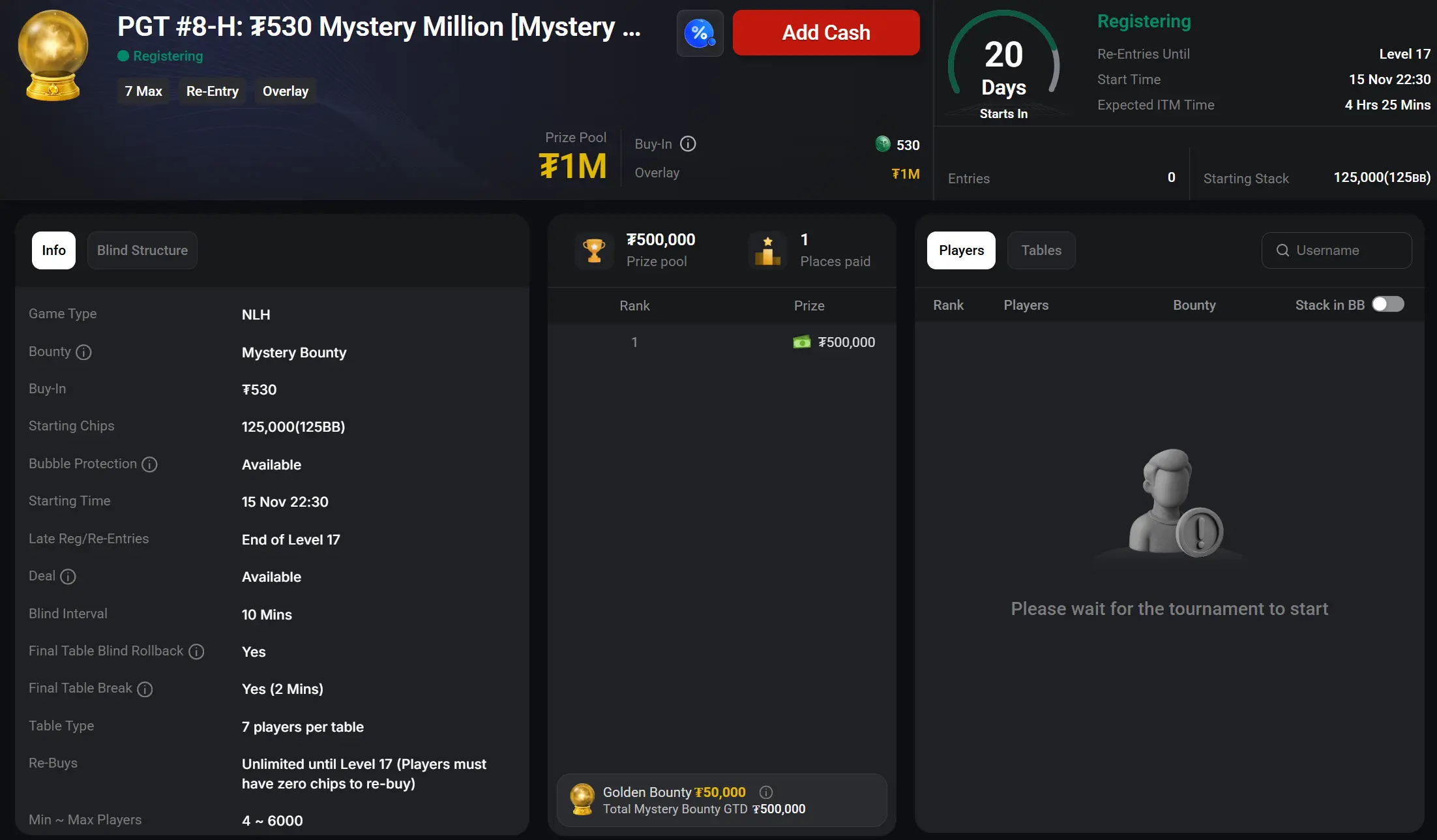 CoinPoker lobby Mystery