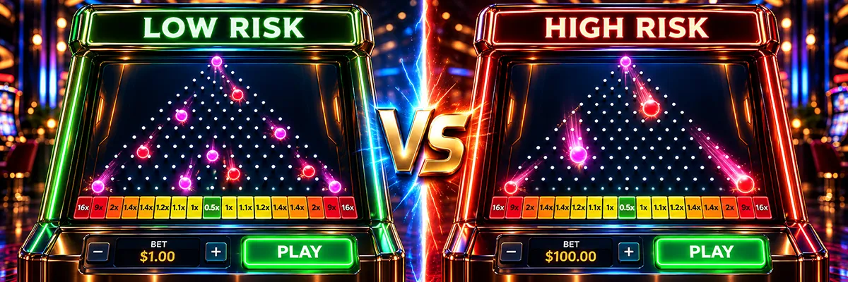 Low vs. High Risk in Plinko