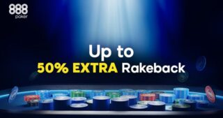 888poker Up to 50% EXTRA Rakeback