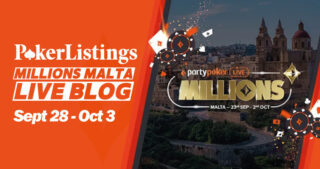 PokerListings liveblog at partypoker MILLIONS on Malta 2023.