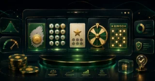 Instant Win Casino Games Explained – premium dashboard featuring scratch cards, keno, lottery games, prize wheel, and bingo.