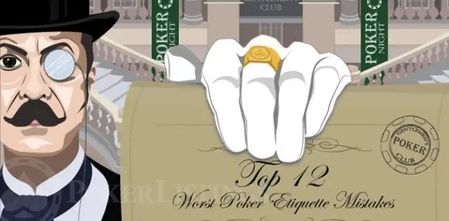 Top 12 Worst Poker Etiquette Mistakes – Infographic