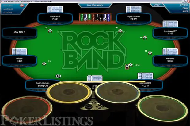 How to Play Poker with Your Rock Band Drum Kit