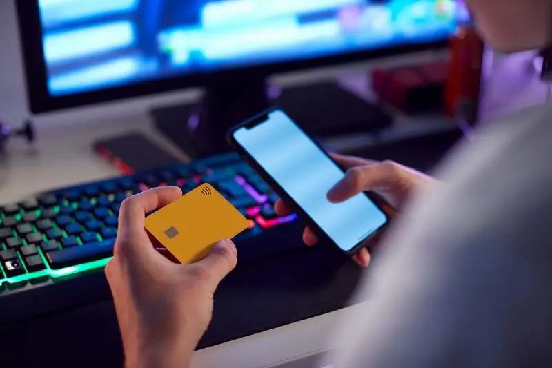 Depositing on Internet with card
