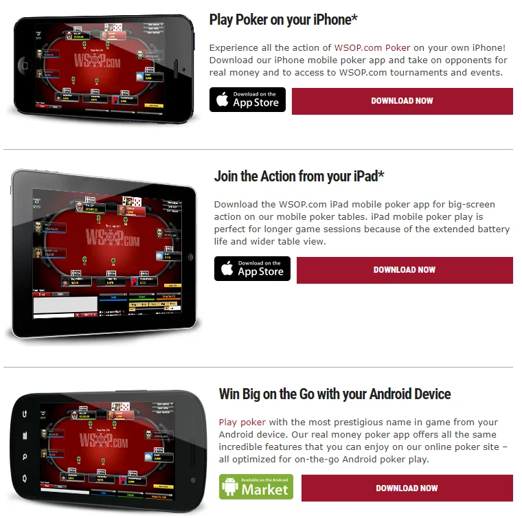 WSOP App on Mobile
