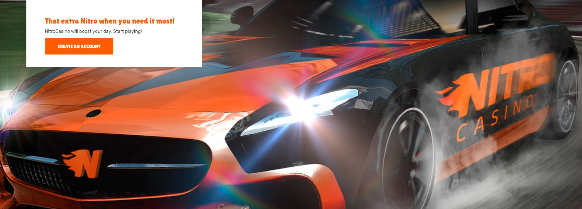 Nitro casino homepage