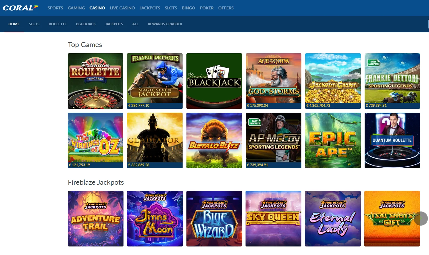 Coral Casino Home