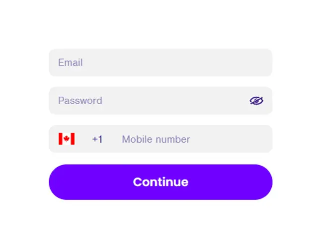 Register for an account: