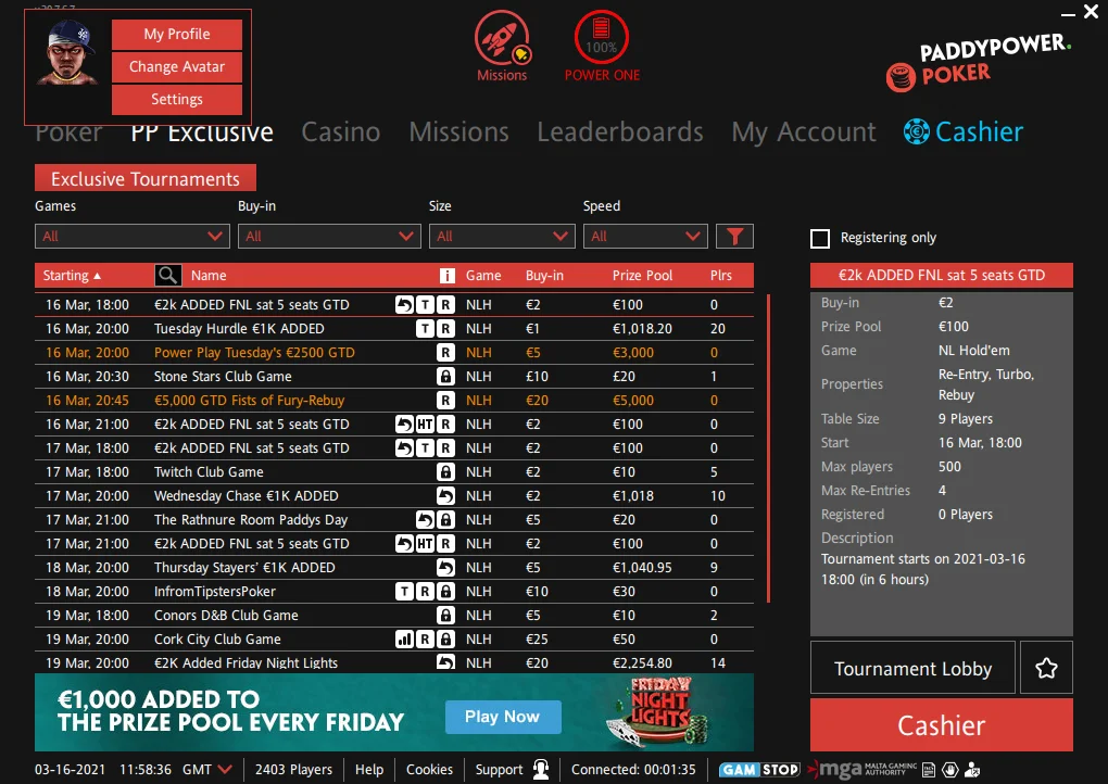 Exclusive PP Poker Tournaments