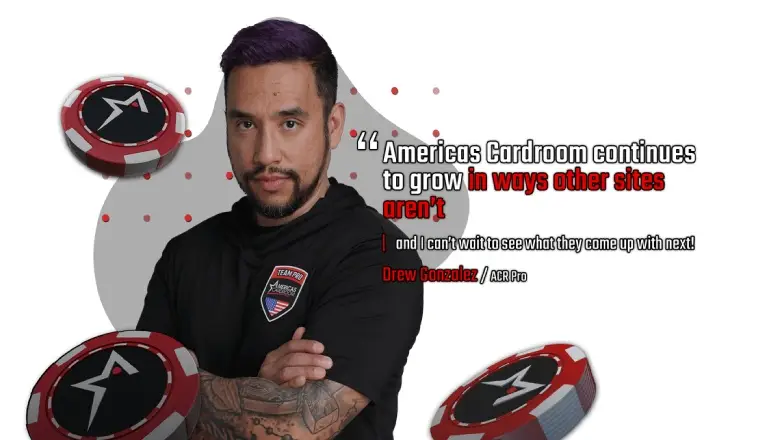 Americas Cardroom. Poker player Drew Gonzolez.