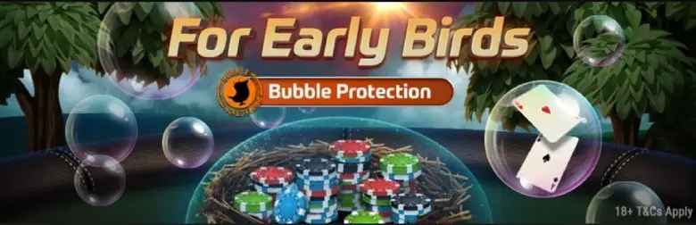 GGPoker. Take advantage of bubble protection.