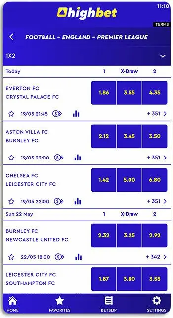 Highbet Football premier league.