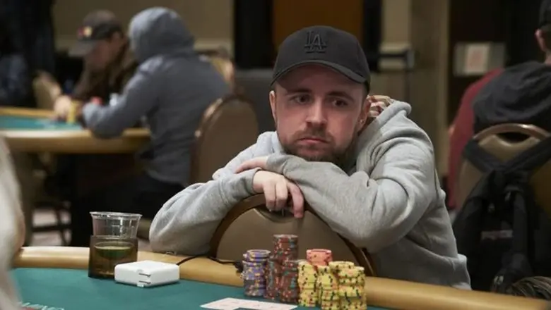 Poker player Patrick 'pads1161' Leonard chilling at the poker table.