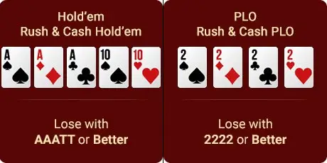 GGPoker. Hold'em and PLO bad beat jackpot.