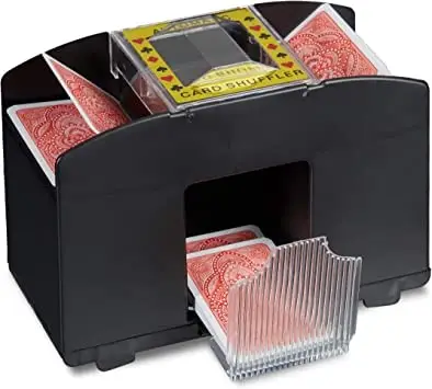 Poker card shuffler.