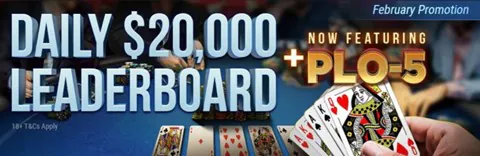GGPoker Daily $20,000 Leaderboard.