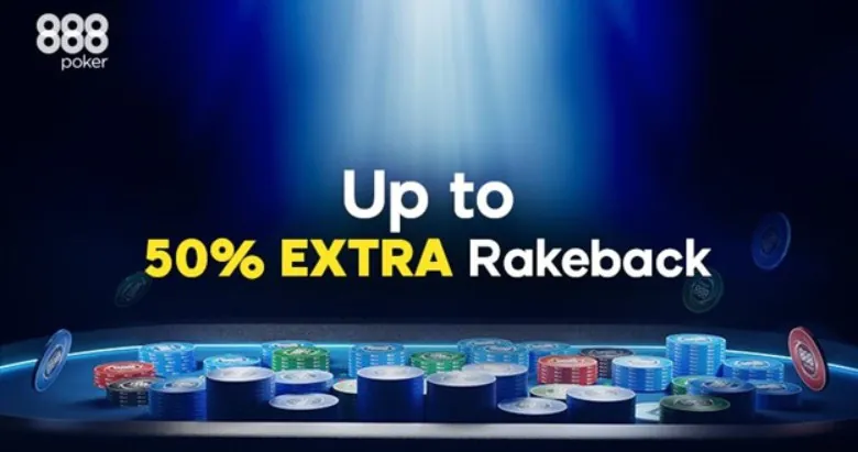 888poker. Up to 50% rakeback.