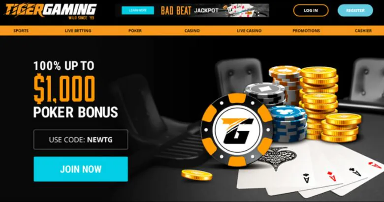Tiger Gaming Casino Homepage 2023