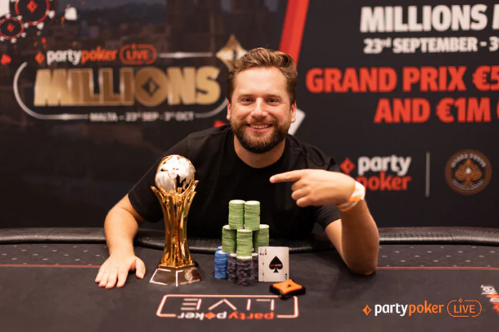 partypoker Live Malta 2023: Bart Lybaert, coming close to €4,000,000 in live career earnings