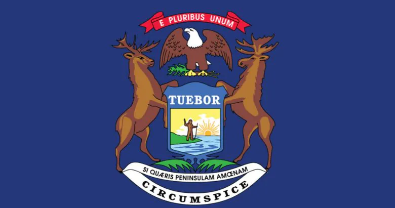 US Poker Rooms: Michigan State Flag