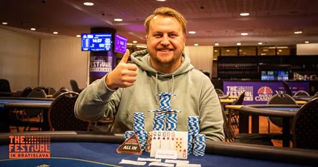 Jon Kyte continues his great 2023 poker year with a win in the H.O.R.S.E.S event. A couple of months ago, he won the PLO 4&5 WSOPC event in Tallinn. Photo: The Festival/Mario Toom/Dominik Demcak.