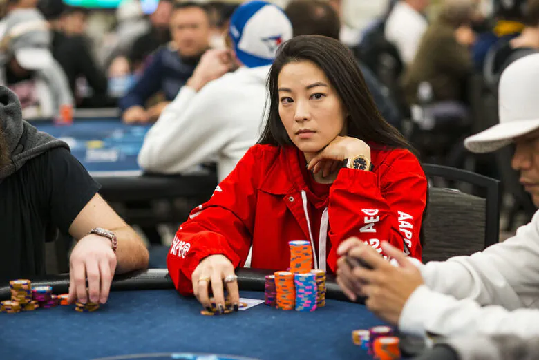 Arden Cho playing poker tournament