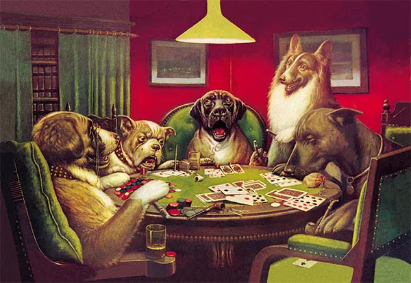 Waterloo from the Series Dogs Playing Poker