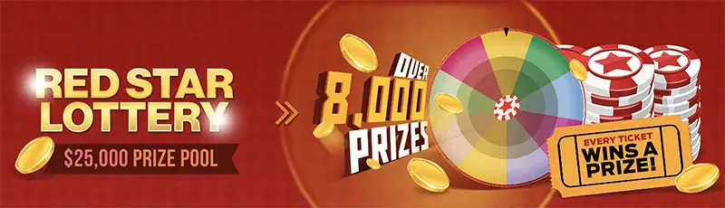 Online Poker Room Promotions: RedStar Poker $25K GTD Monthly Lottery