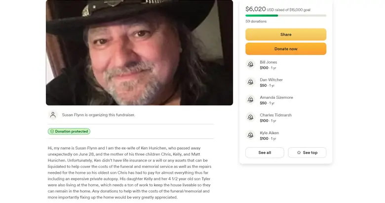 Chris Hunichen GoFundMe 