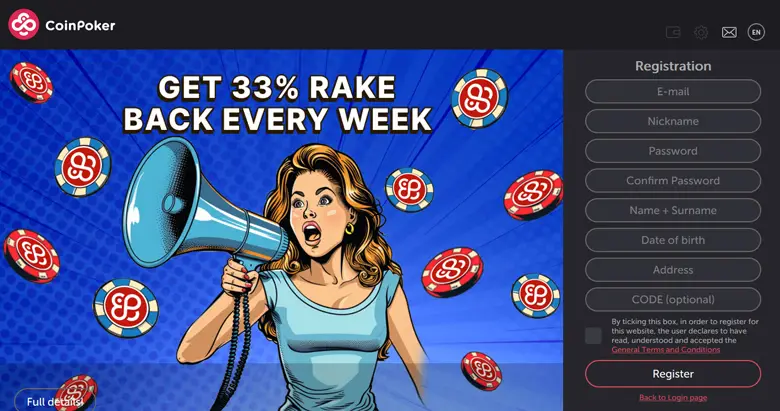 Coin Poker Registration