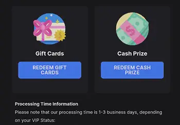 Choose an option to receive a prize