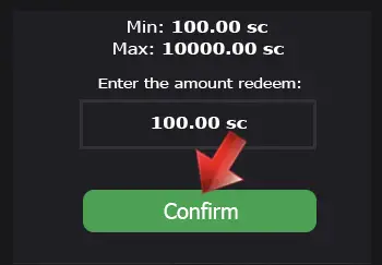 Confirm the redemption