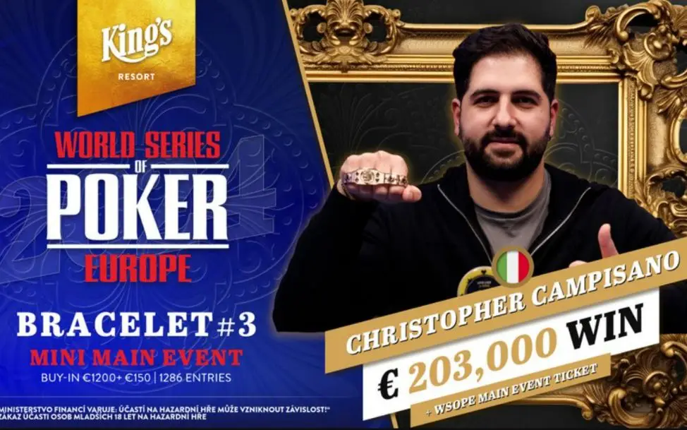 WSOPE 2024 Christopher Campisano