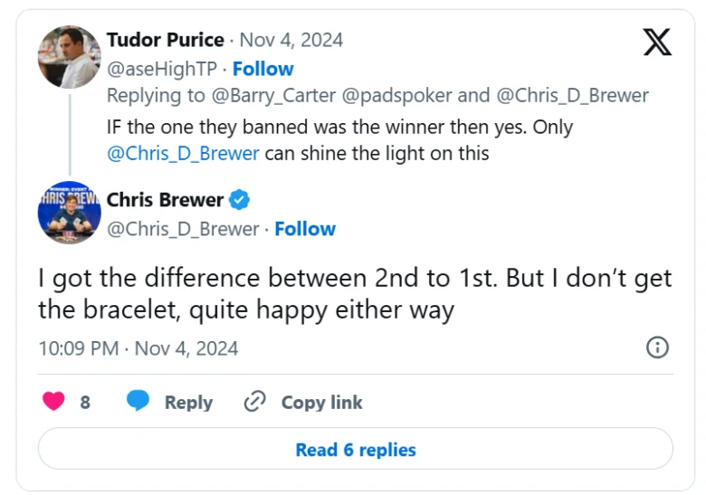 WSOP Bracelet Debate