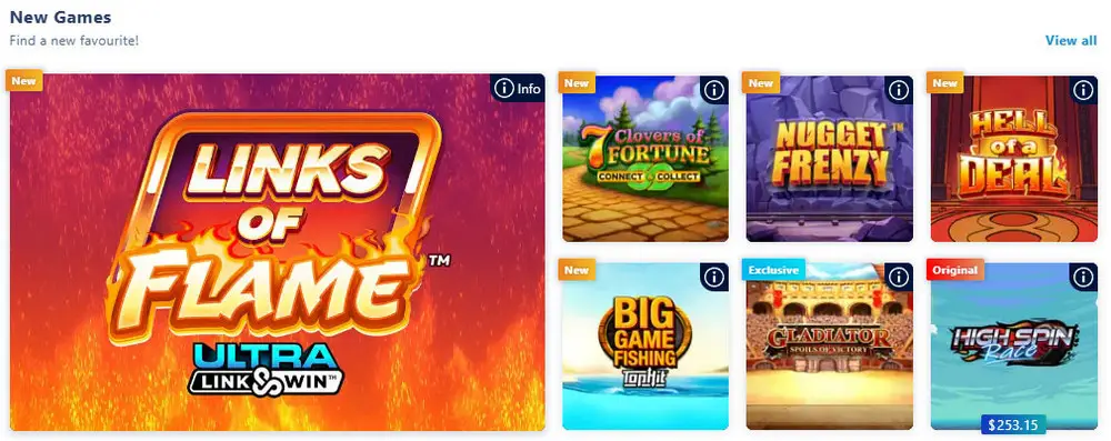 William Hill Casino new games section