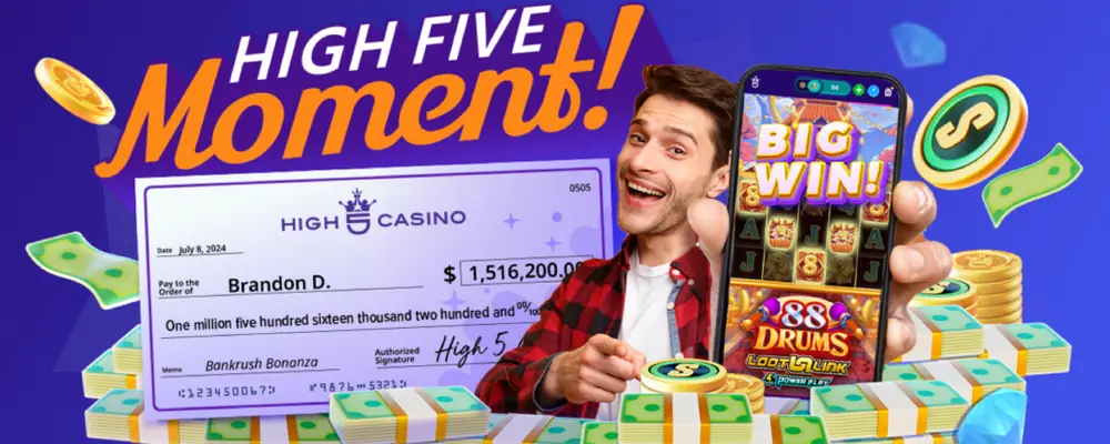 Exclusive High 5 Casino Welcome BonusGet FREE GC, SC, and Diamonds!